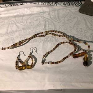 Handmade-brown-necklace-earrings-bracelet